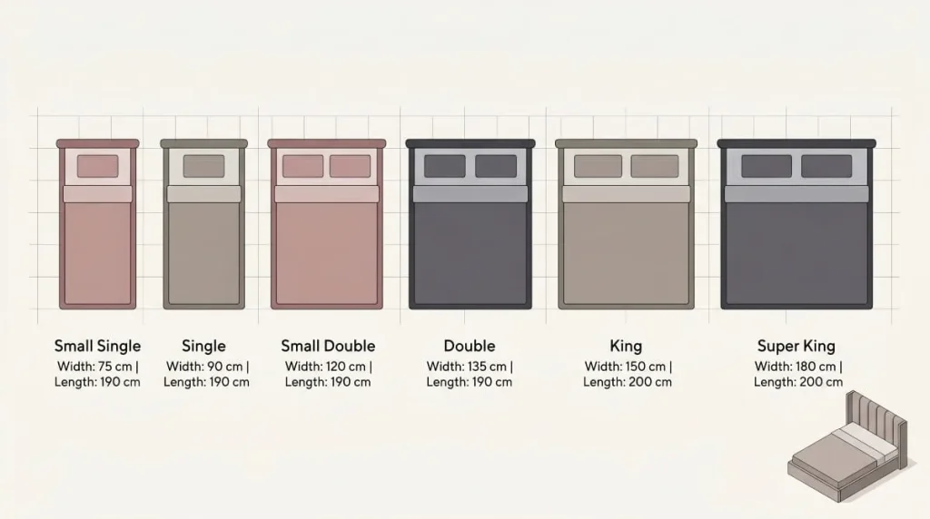 Bed Frame Sizes and Measurements